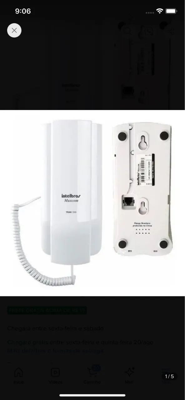 Vende Interfone telefônico da intelbras 