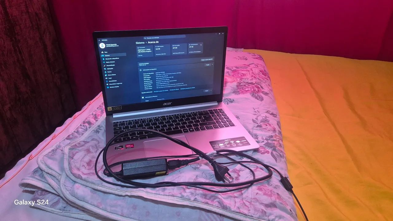Notebook gamer 12gb ram 512gb de armazenamento ryzen7 - Foto 2