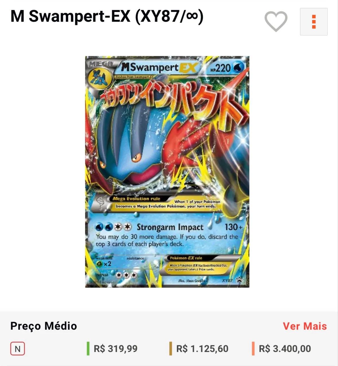 Carta Pokémon Mega Swampert EX - Foto 4