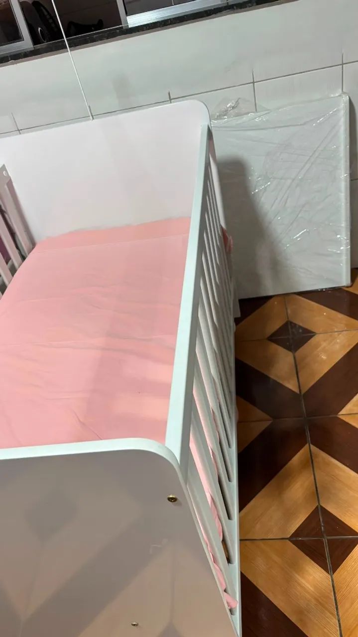 Berço Americano e mini cama 3 em 1 (com colchão incluso) - Foto 3