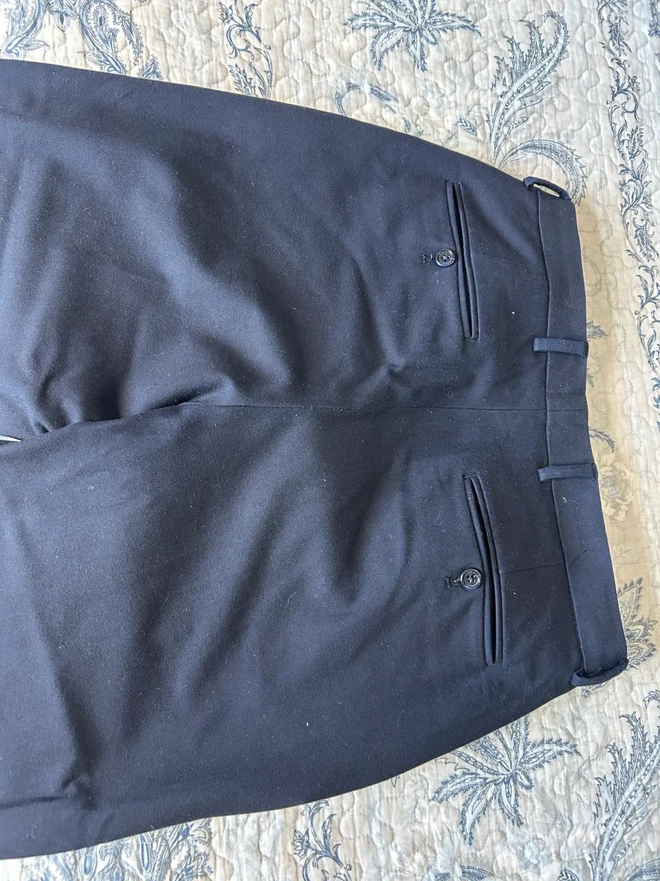 Calça Alfaiataria Zara 40 Azul Marinho - Foto 3