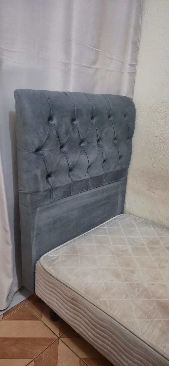 URGENTE! CAMA BOX + CABECEIRA ESTOFADA