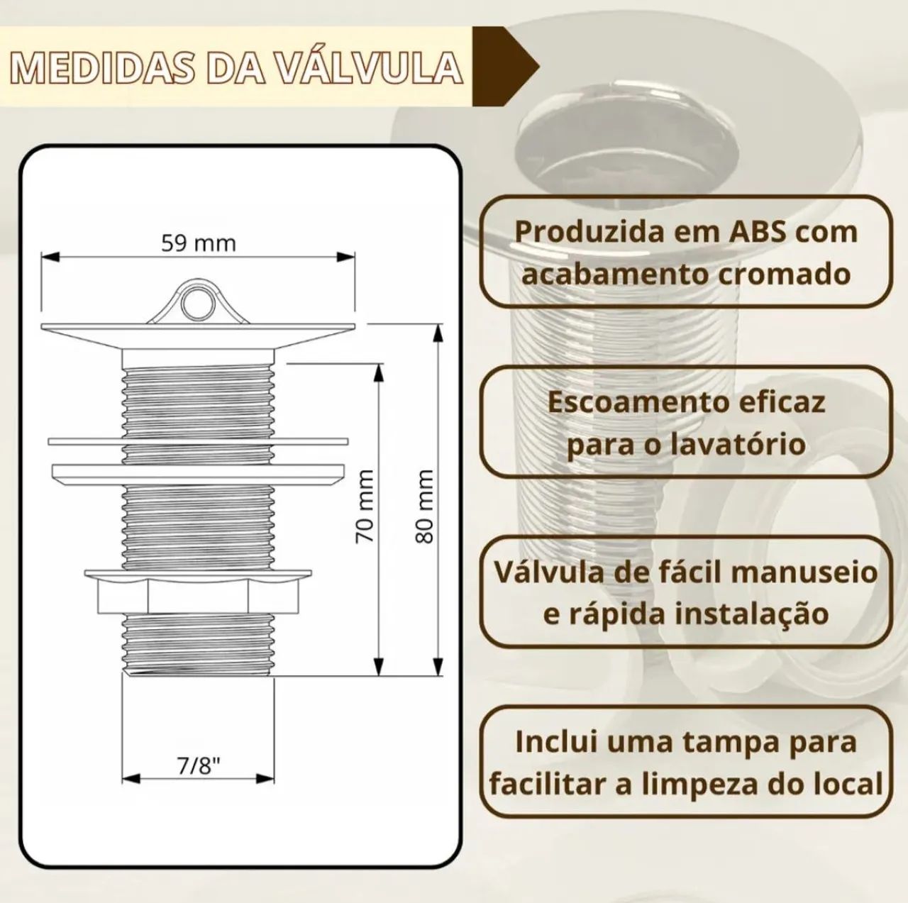 Kit Banheiro Completo: Cuba Pop + Torneira Alta Slim + Válvula (Novo) - Foto 5