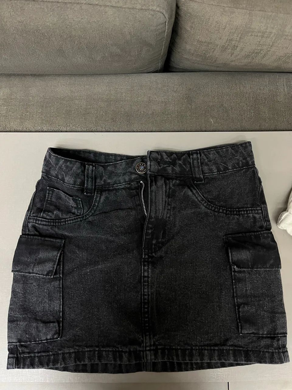 Saia Jeans Preta 