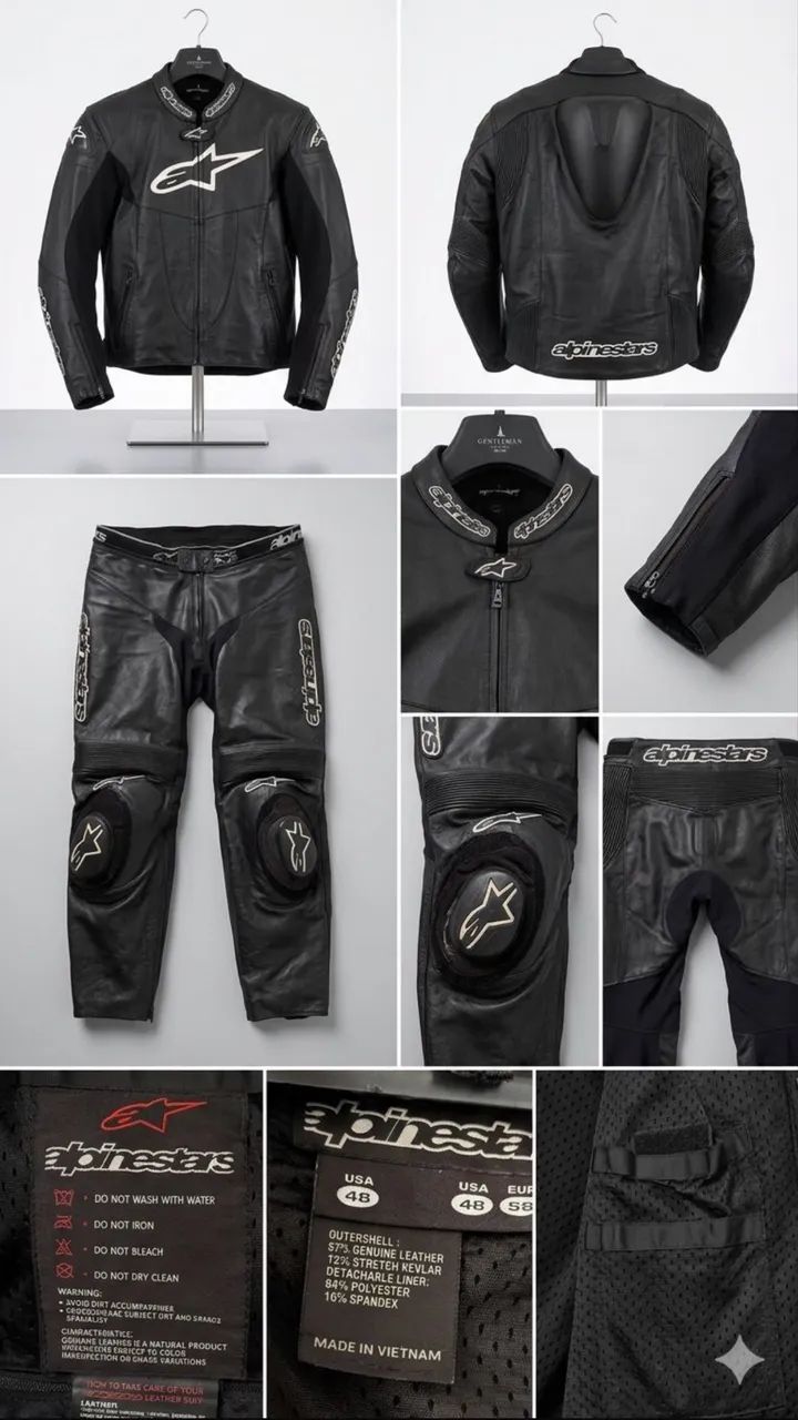 Conjunto Alpinistar em couro