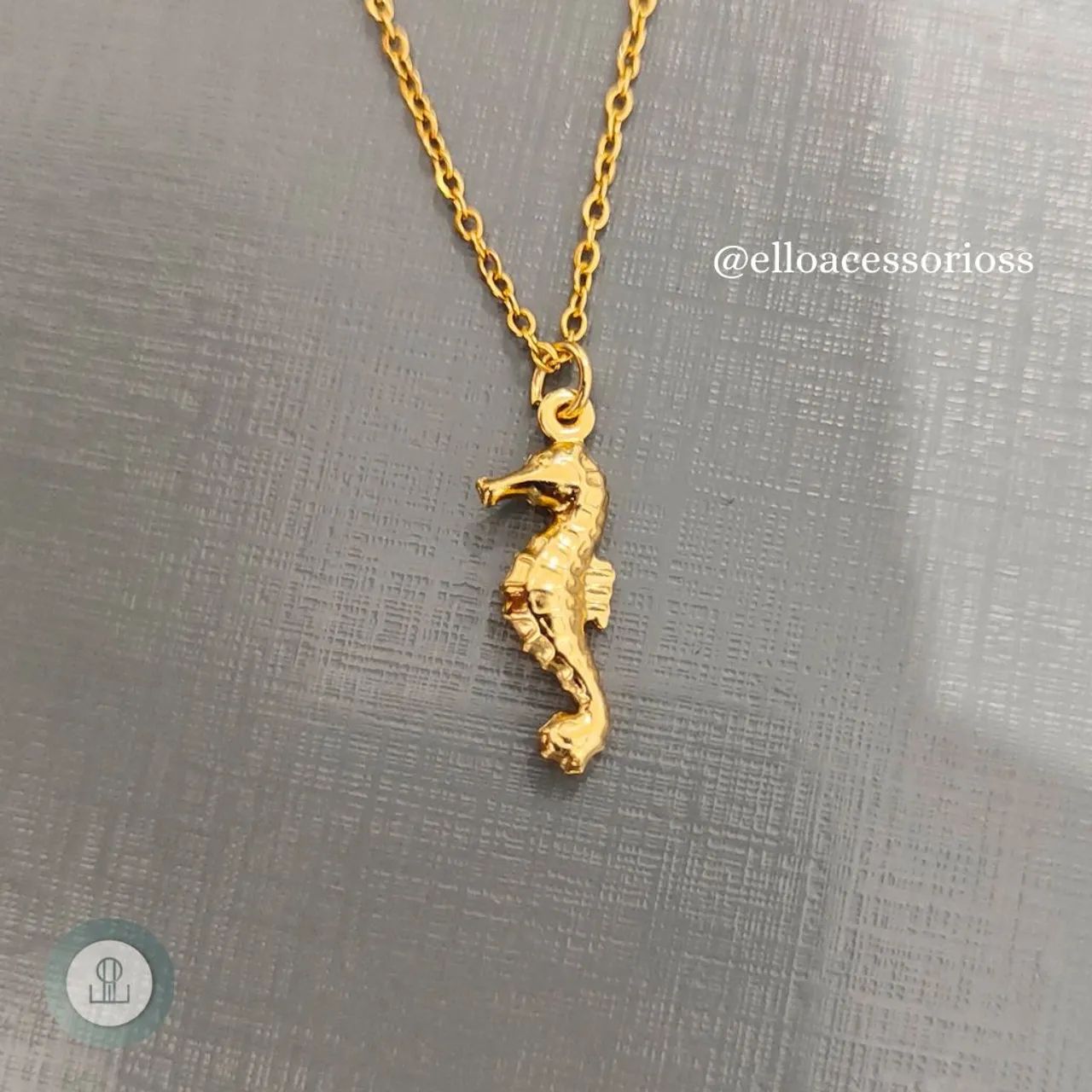 Colar Cavalo Marinho Dourado  - Foto 2