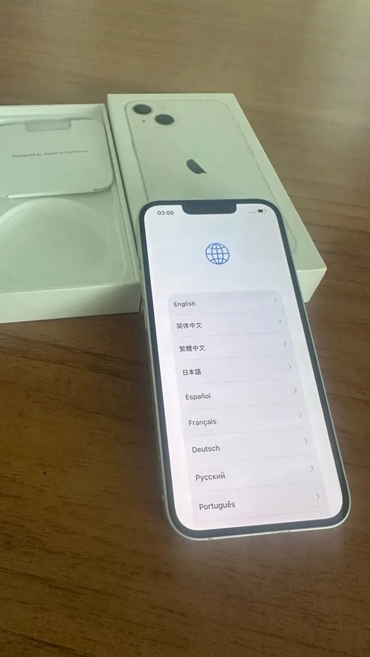 iPhone 13 128gb branco super conservado com caixa br
