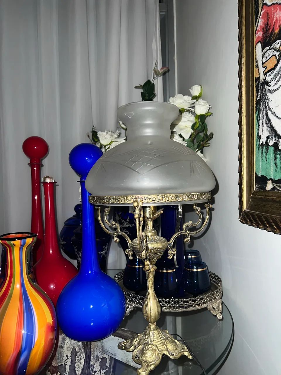 Par de abajur em bronze  - Foto 2