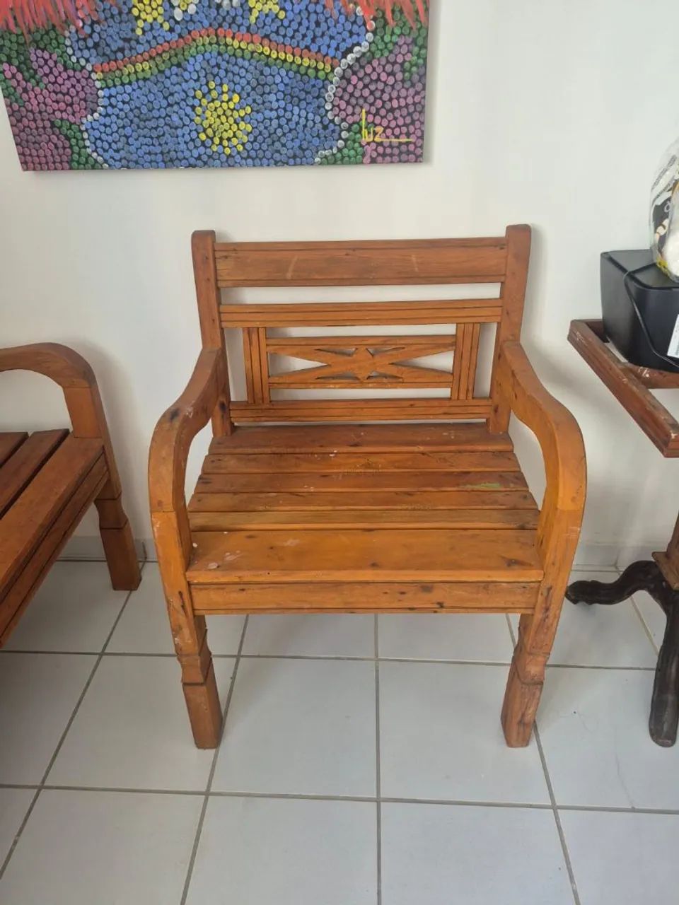 Lindo e novo conjunto de banco e cadeiras  - Foto 2