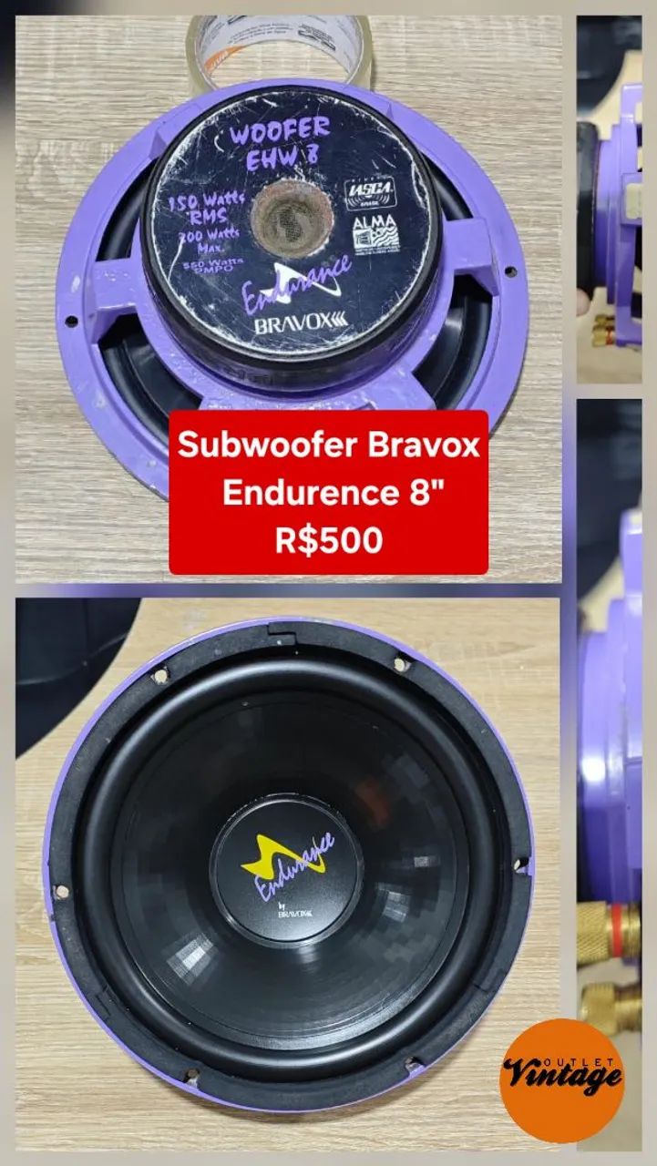 Subwoofer Endurence 8 polegadas  - Foto 6