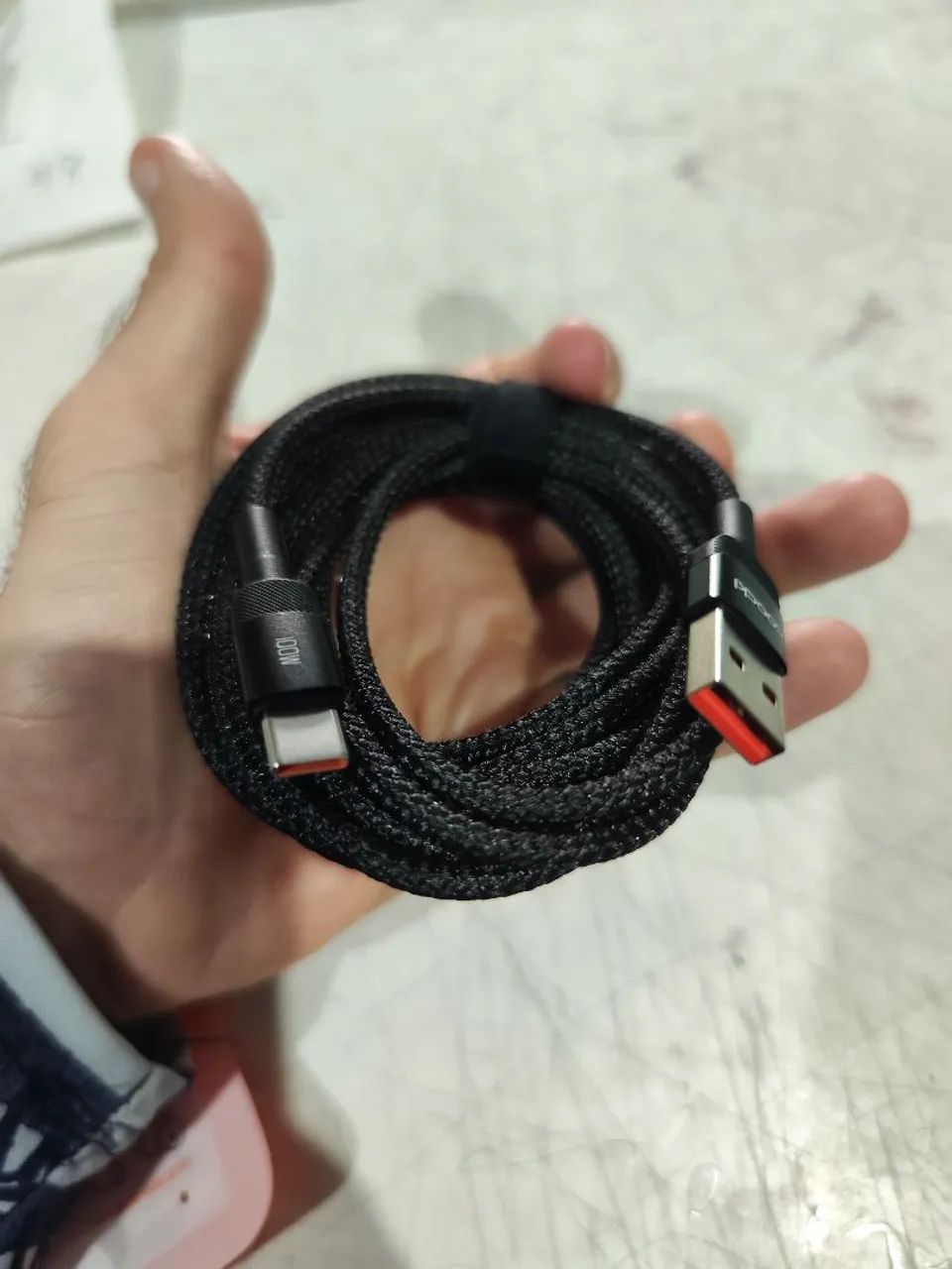 Cabo tipo C de carregamento rápido 100W
