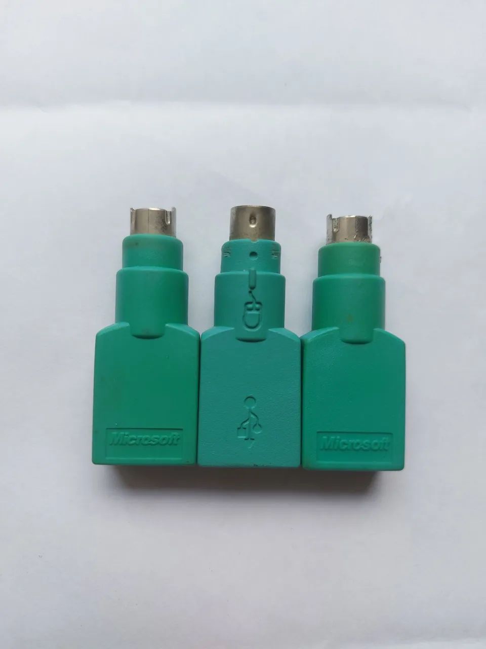 Kit 3 Adaptadores Microsoft PS2 (Macho) para USB (Fêmea) - Teclado e Mouse