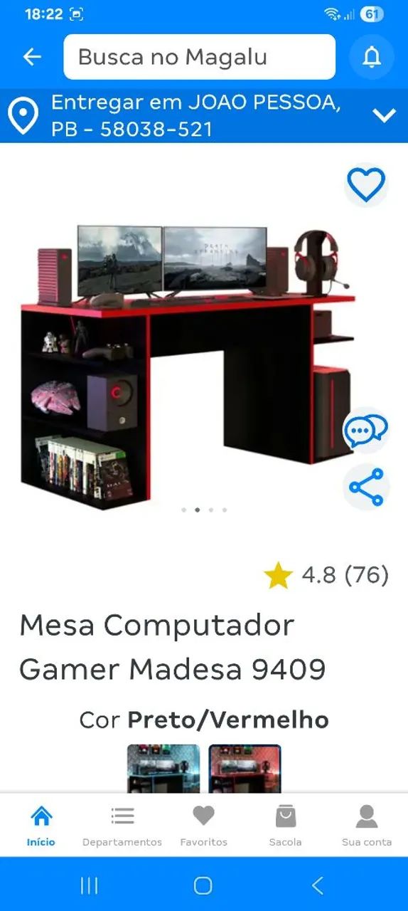 mesa para computador e game nova na caixa. - Foto 2