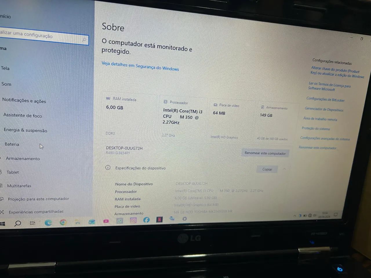 Notebook LG ? i3 | 6GB RAM | 449GB - Foto 2