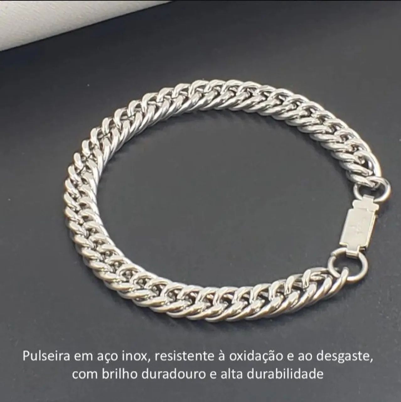Pulseira masculina aço inox  - Foto 3