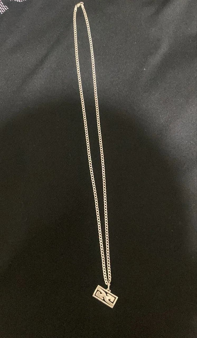 Corda prata 3mm 70cm + Pingente Cyclone 