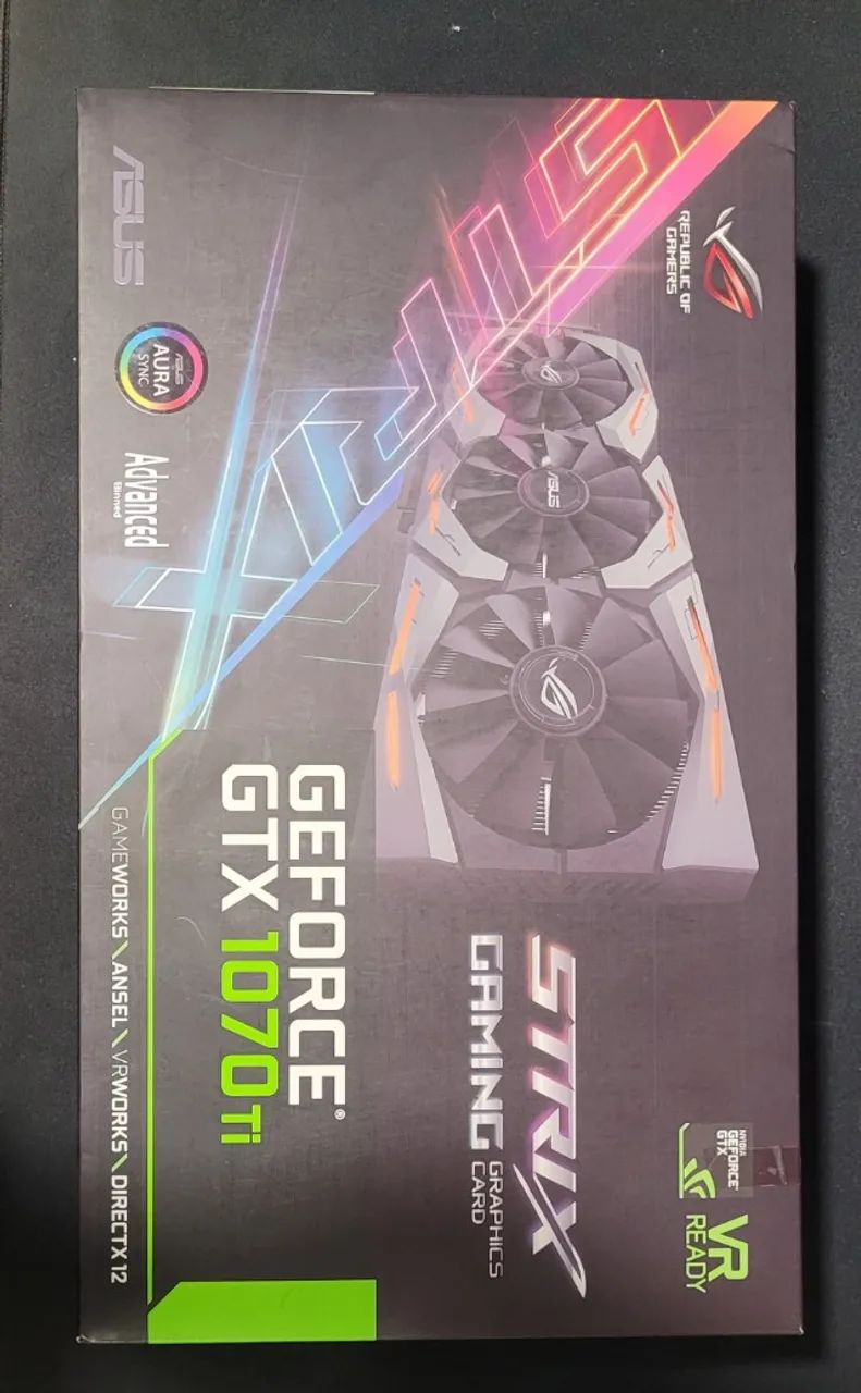  Placa de vídeo GTX 1070 TI ASUS STRIX