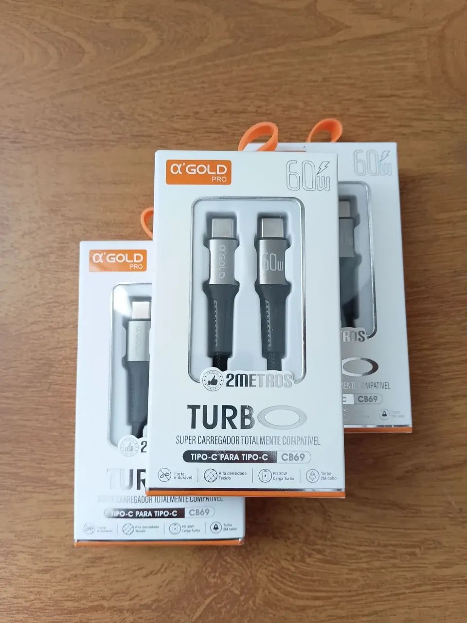 Cabo USB-C para Android Novo na Caixa