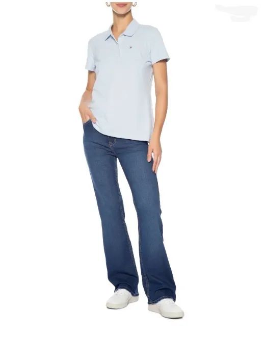 Polo Feminina Tommy Hilfiger Slim Piquet - PP - Foto 2