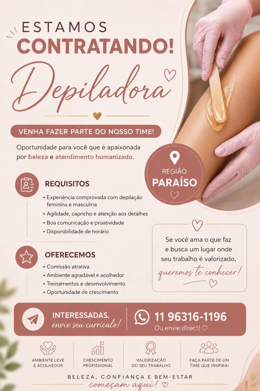 Precisa-se de Depiladora 