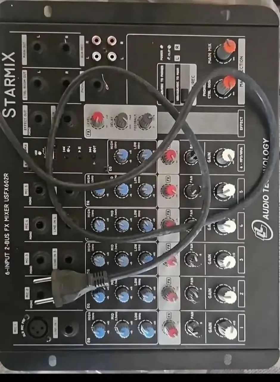 Mesa de som 6 canais
