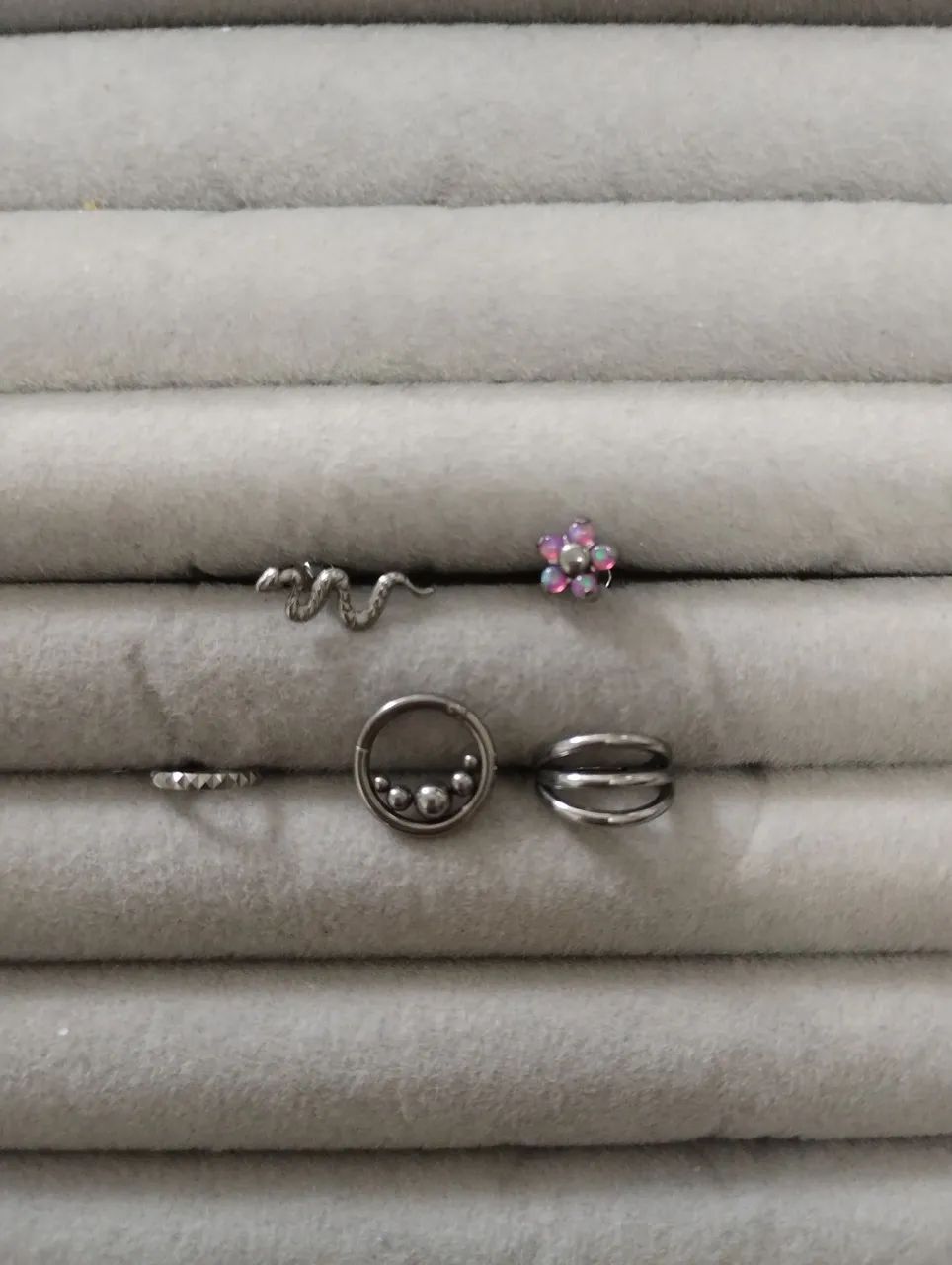 Kit de piercings titânio 