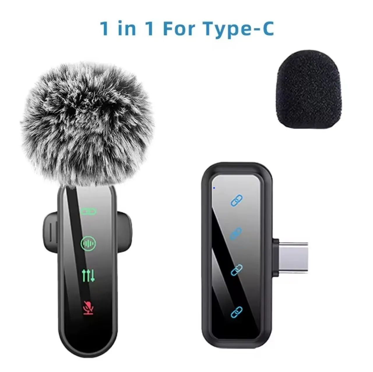 Microfone de lapela tipo c para celular