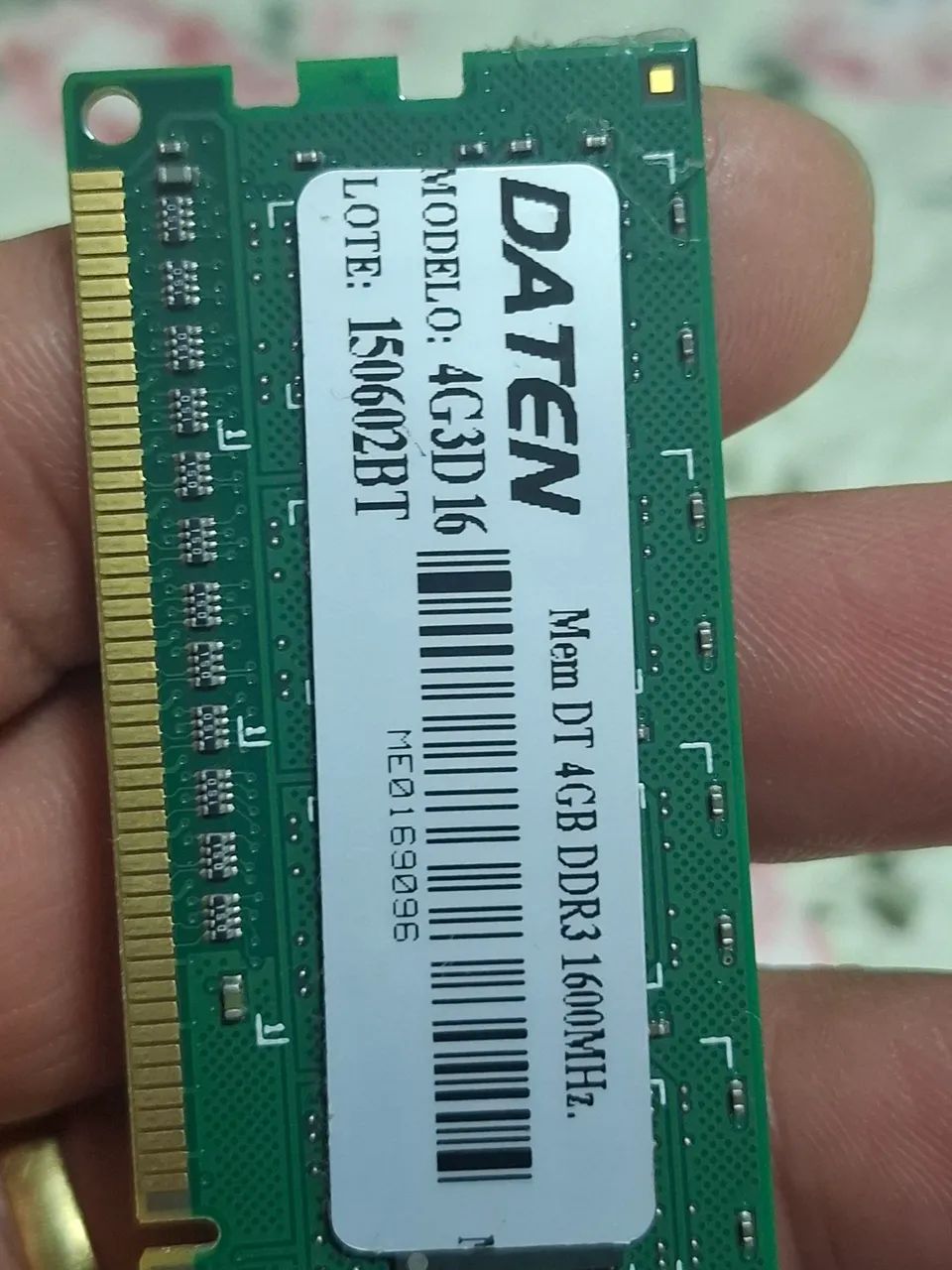 Memória ram DDR3 4GB 