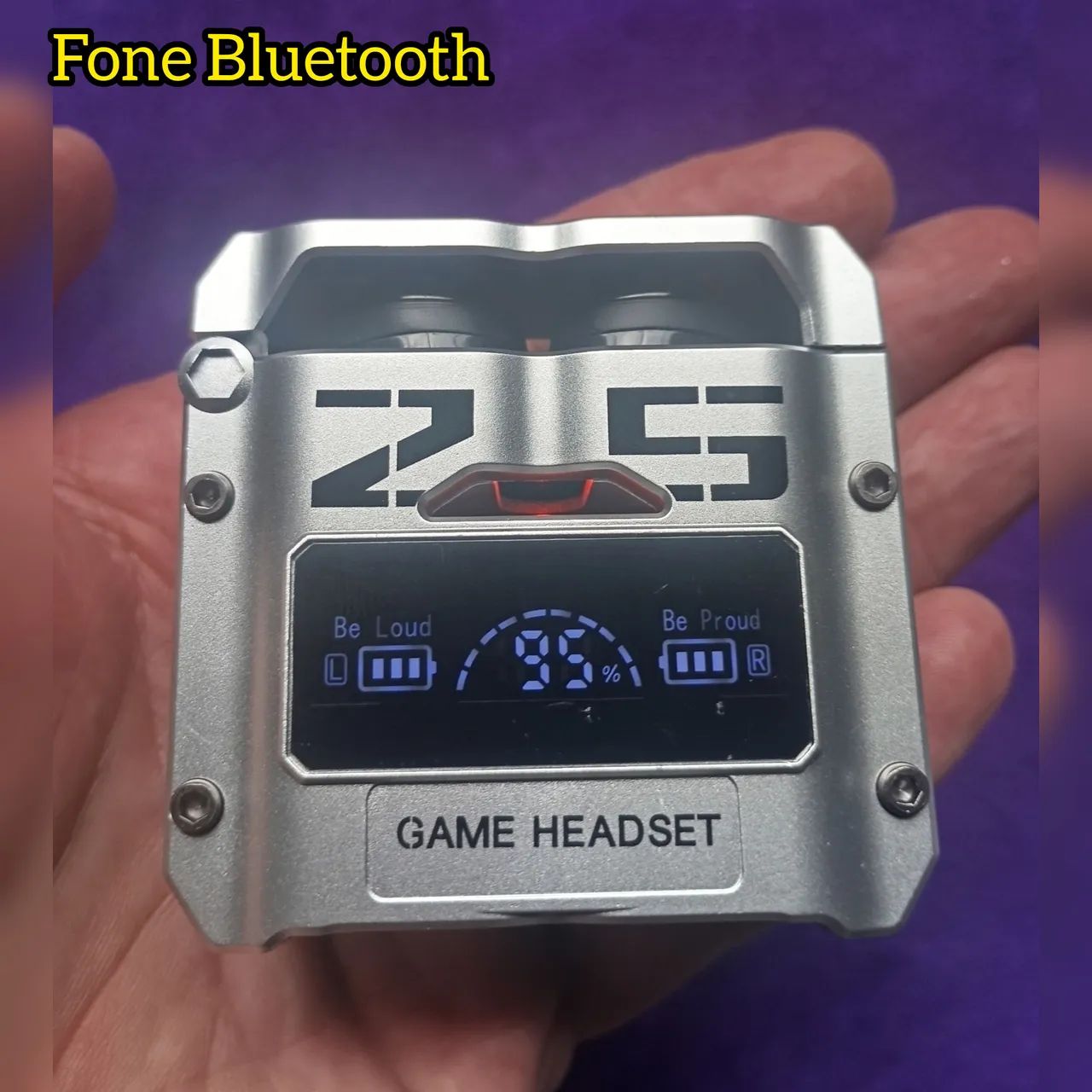Fone Bluetooth Gamer TWS M25 com Display Digital 