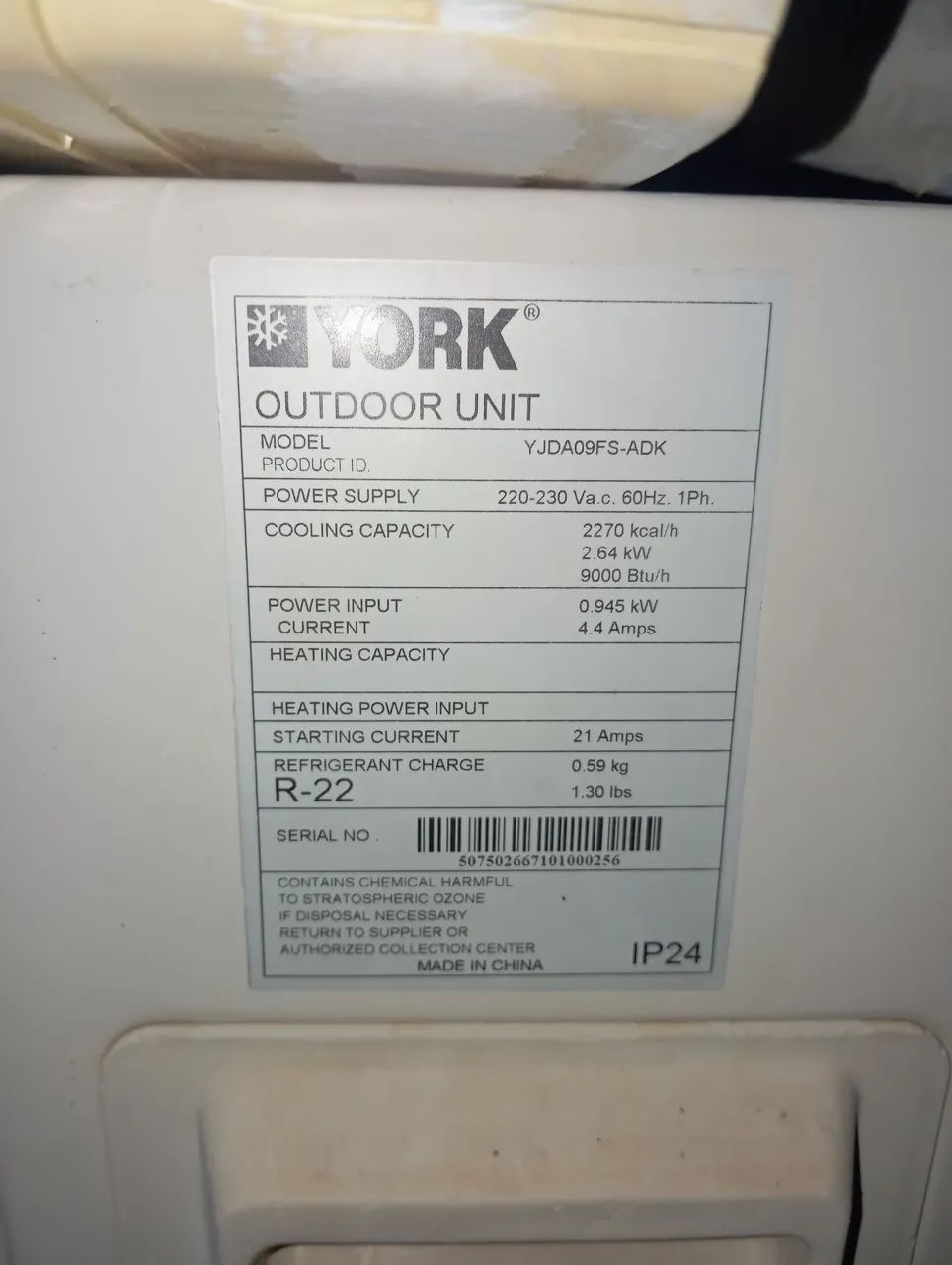 Vende-se Ar condicionado Instalado.