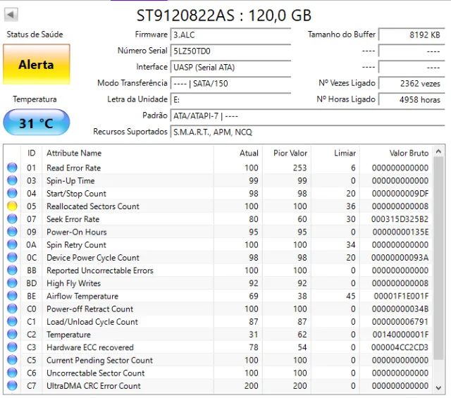 Hd notebook 120GB sata Seagate  - Foto 3