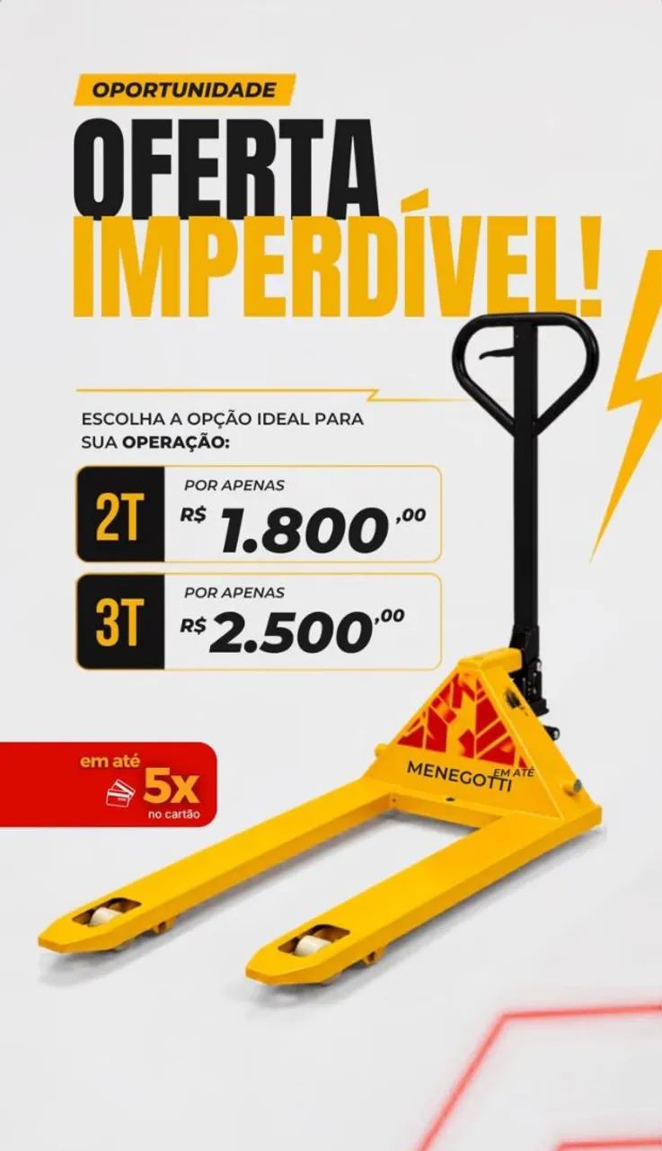 Paletedeira Menegotti manual 2.000 kg