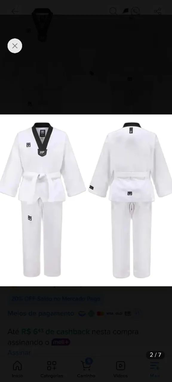 Kimono tamanho 180 para taekwondo  - Foto 3
