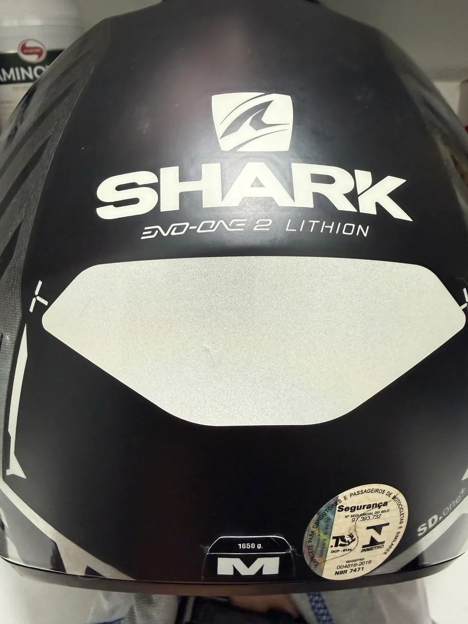 Capacete Shark Evo-One 2 Lithion Estado de Novo - Escamoteavel -  Tamanho 56 - Foto 6