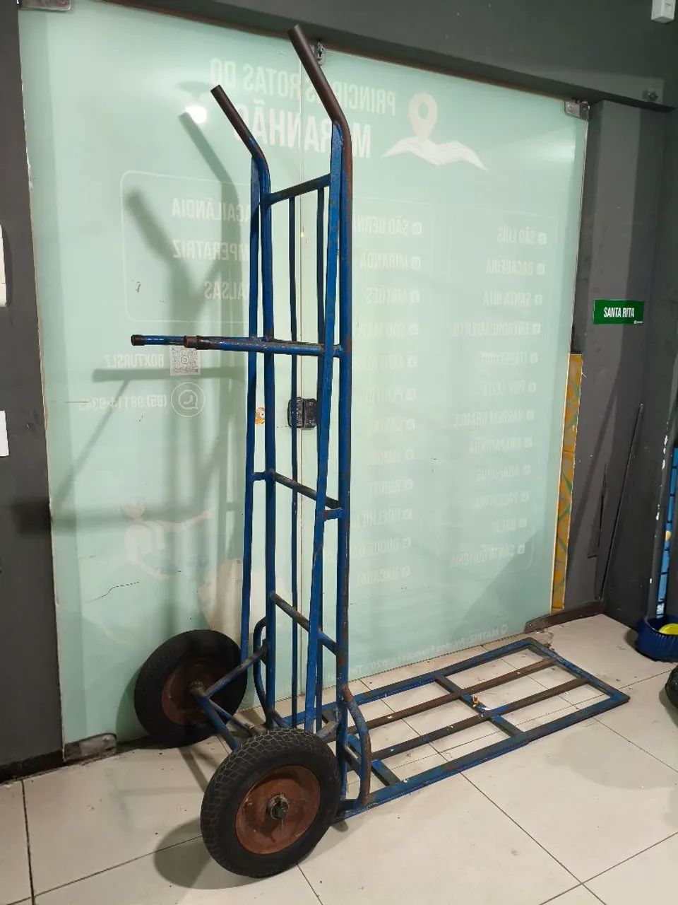 Carrinho de Carga Armazém com Plataforma Rebatível - Reforçado