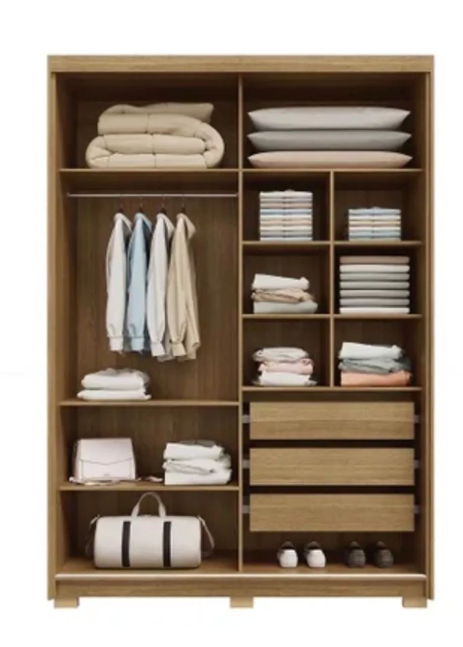 Guarda Roupa Infinity Porta de Correr Mdf 100% 