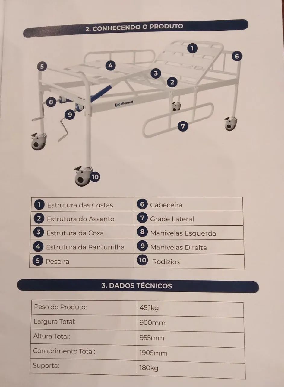 Cama Hospitalar NOVA - Foto 5
