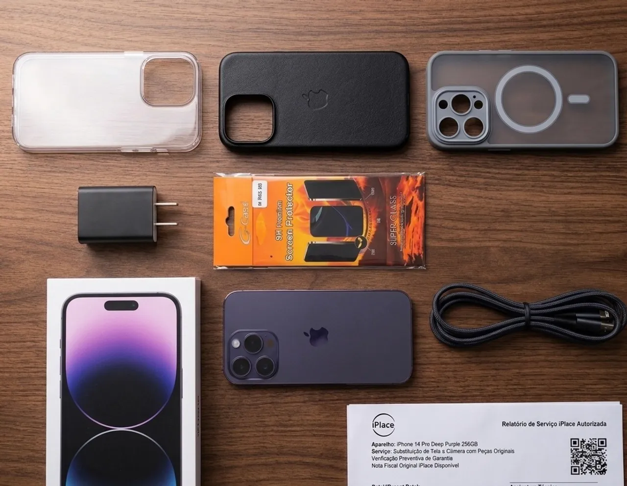 IPhone 14 Pro 256GB, 82% bateria, Purple. Completo, na Garantia e