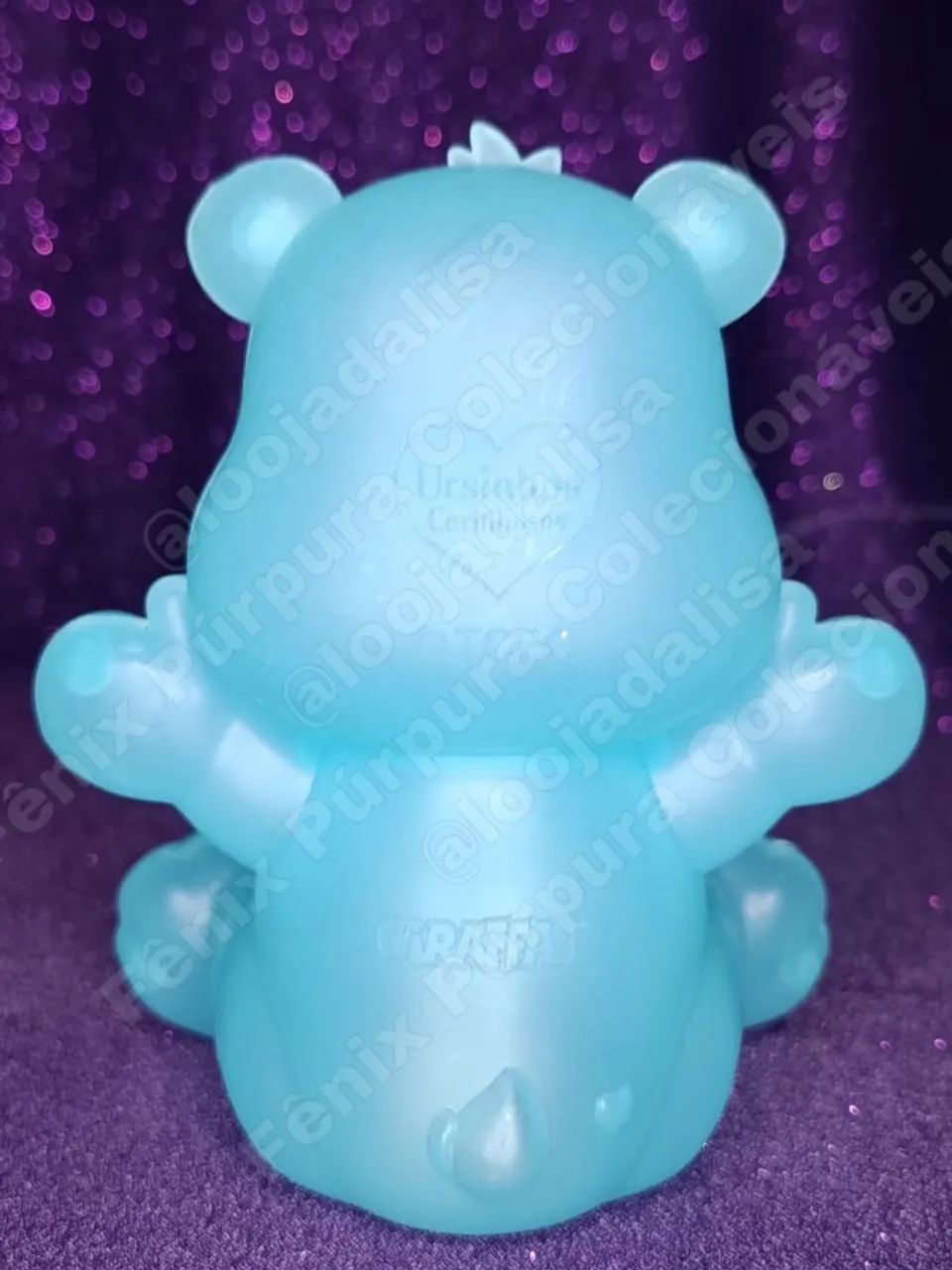 Luminária Ursinhos Carinhosos Giraffas Azul Lua Hora De Dormir Original Lacrado - Foto 4