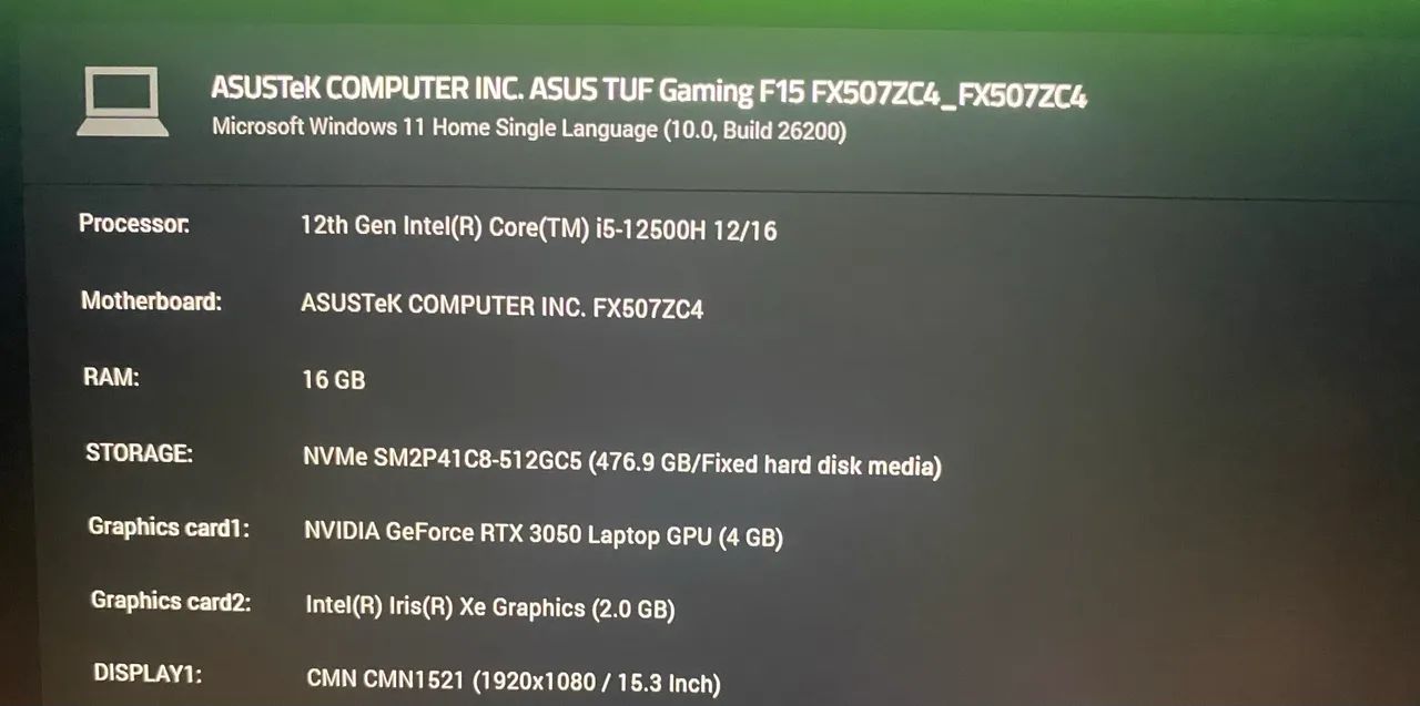 Notebook Asus TUF gaming F15 - Foto 4