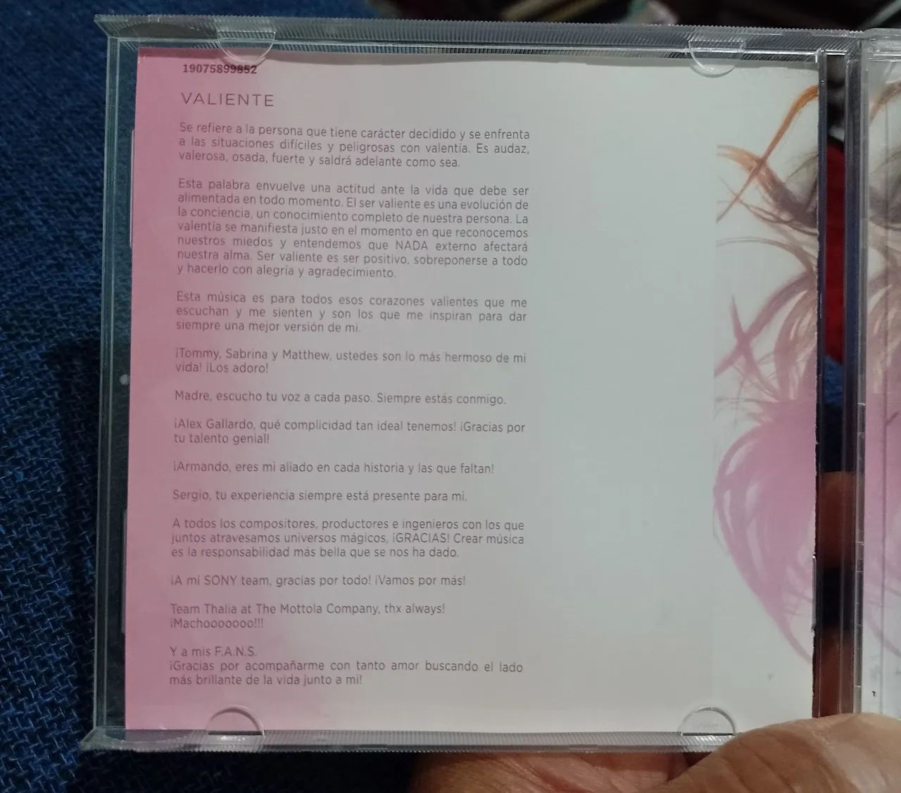 CD - Thalia - Valiente - (2018) - Foto 4