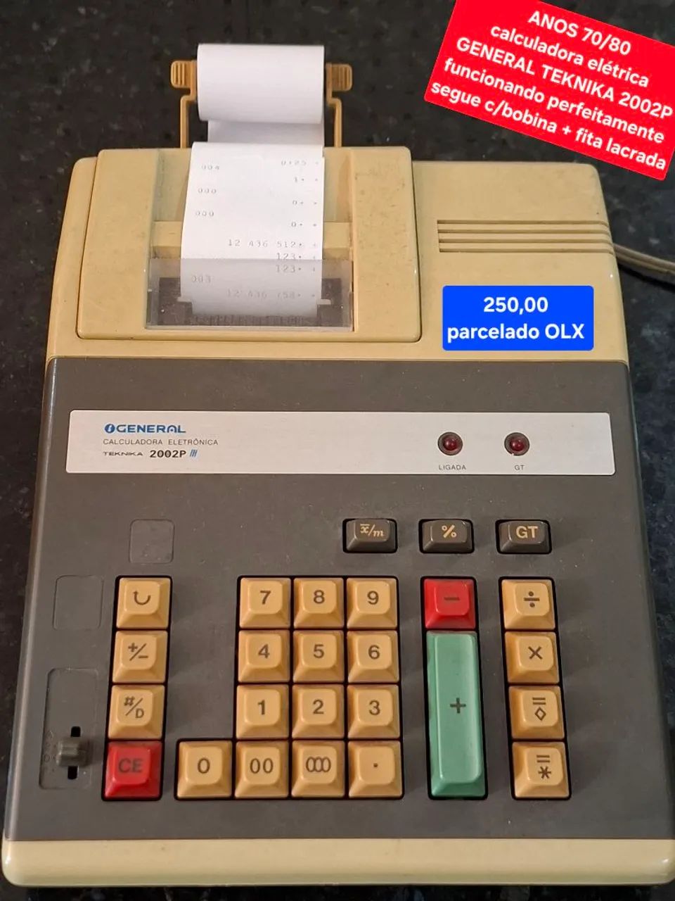 Vintage GENERAL TEKNIKA Electronic Calculator for Collectors and Decoration