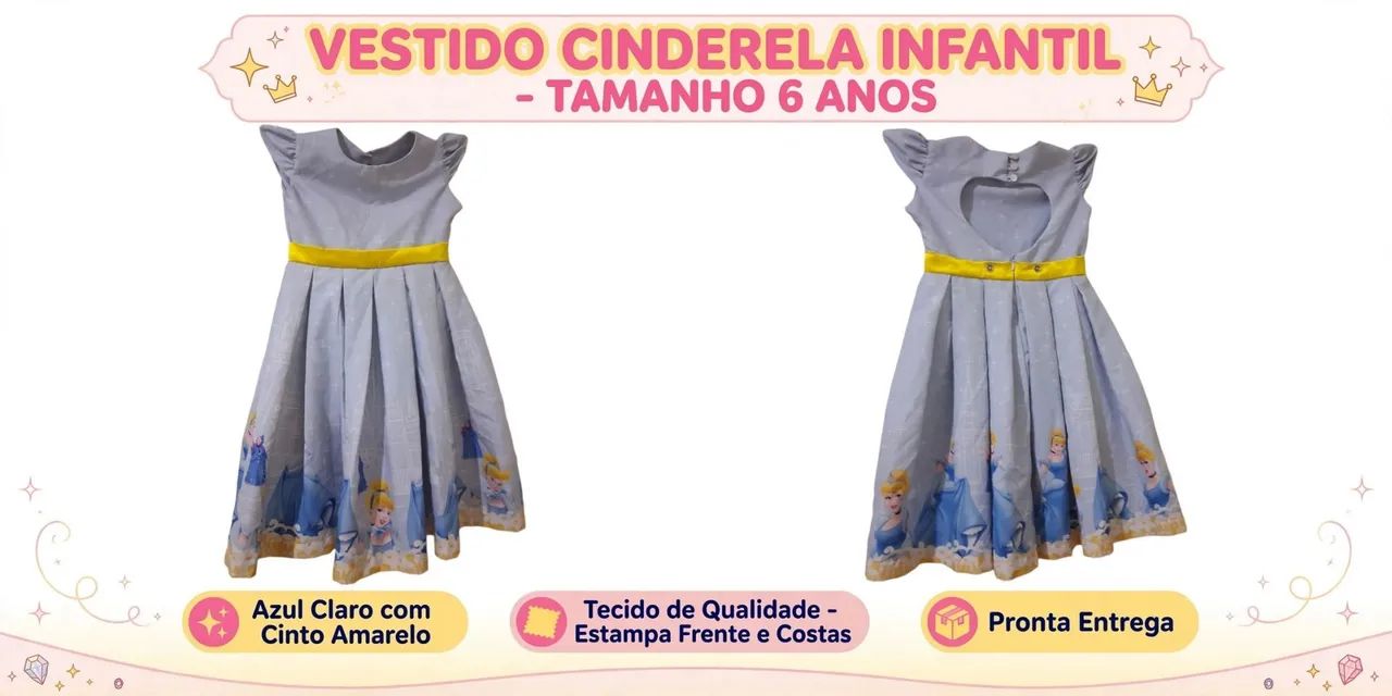 Vestido Princesa Cinderela