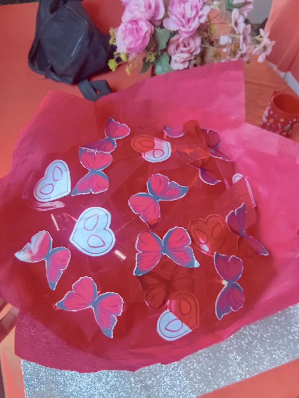 Buquê de borboletas vermelho  - Foto 4