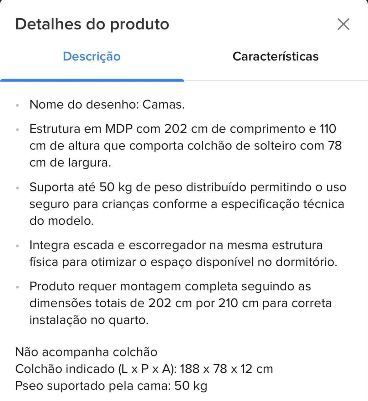 Cama infantil elevada com escorregador - Foto 3