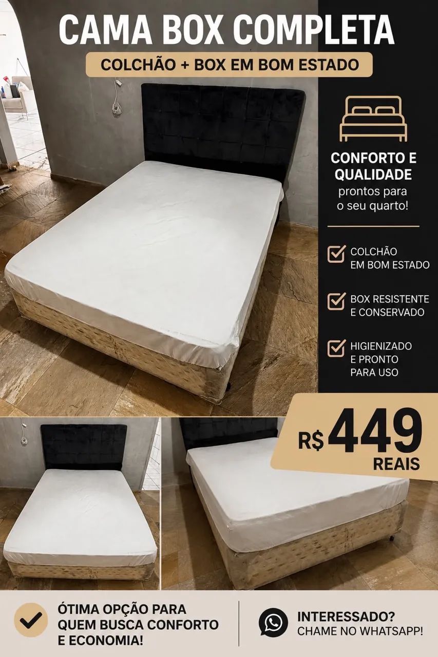 Cama box casal 