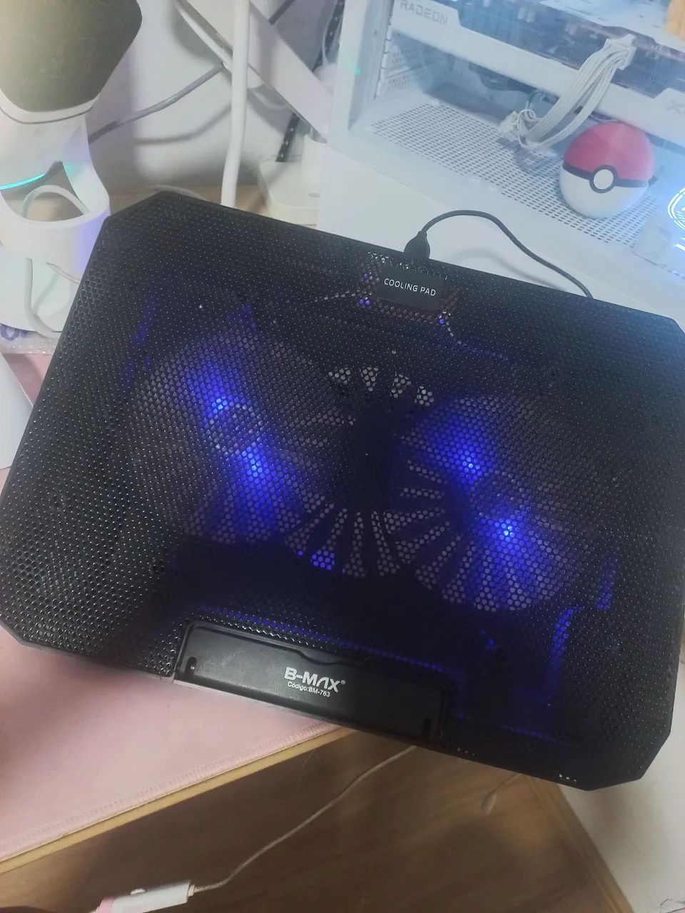 SUPORTE BASE DE NOTEBOOK 2 FANS COM USB