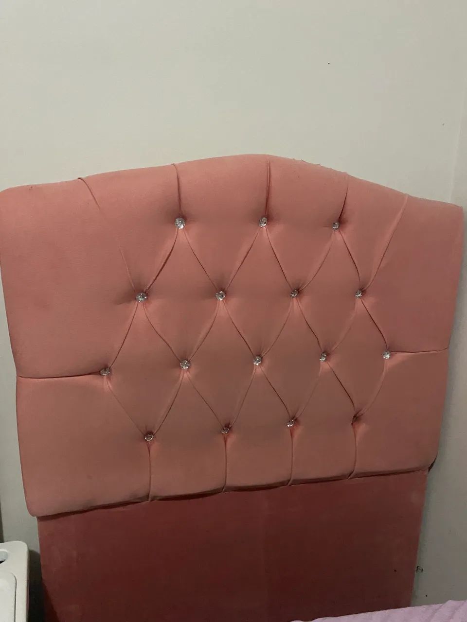 Cabeceira rosa/ cama box de solteiro  - Foto 2