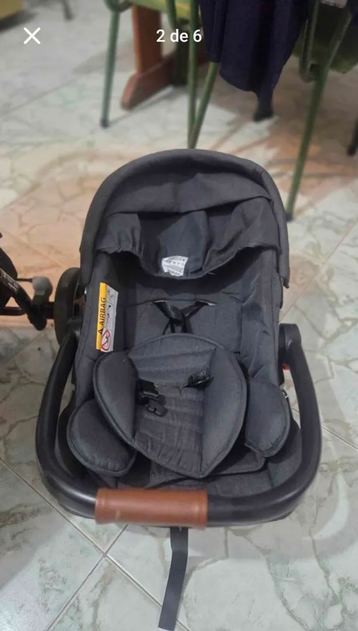 Carrinho e bebê conforto marca Borigotto - Foto 5