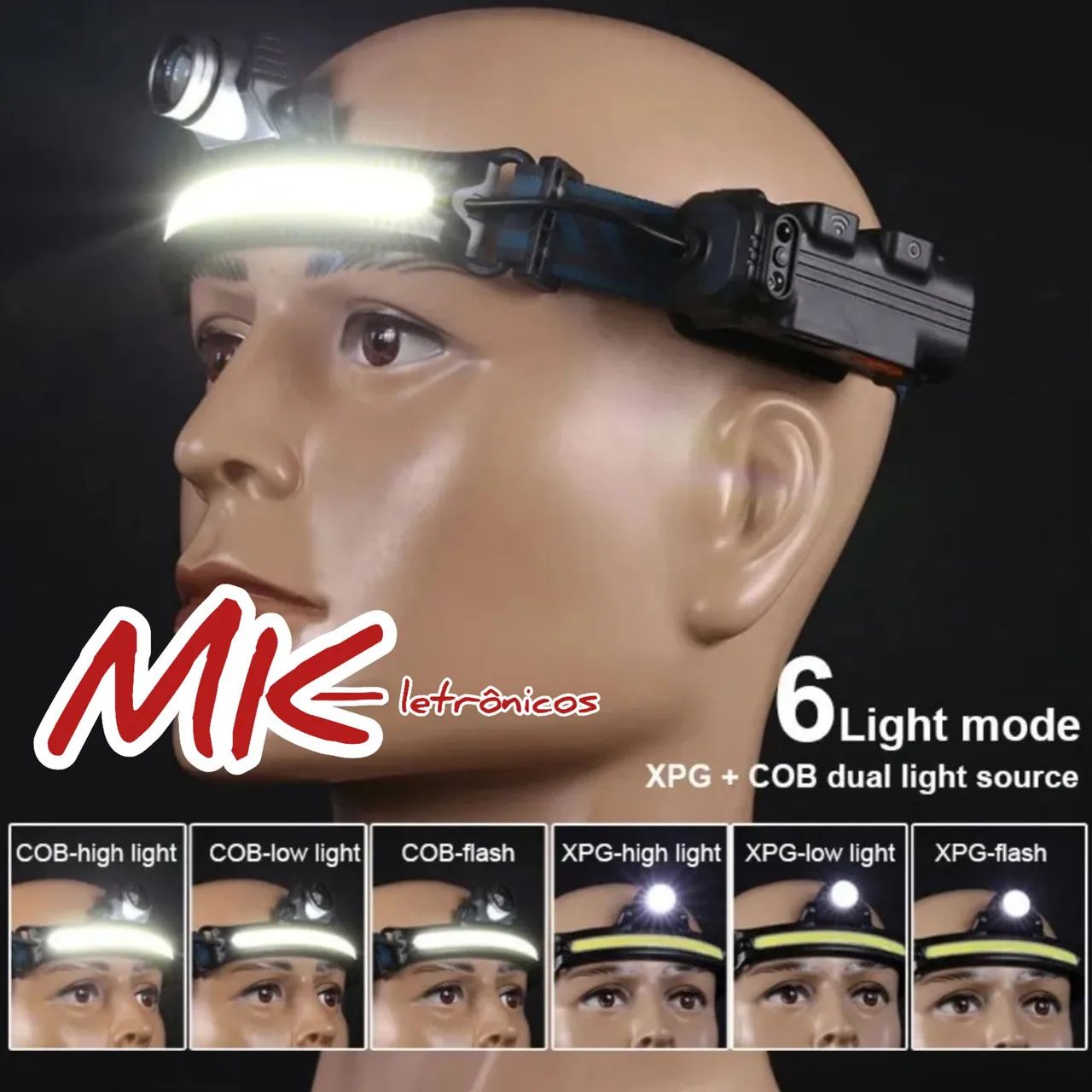 Lanternas Cabeça Sensor LED INTELIGENTE  - Foto 5